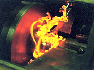 Reibschweißen - Abdrehen der Außenwulst